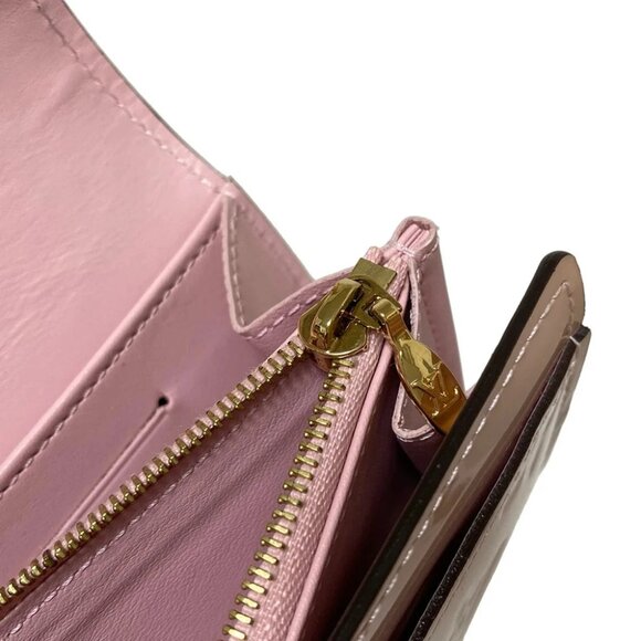 Auth LOUIS VUITTON Portofoil Sala Compact M90926 Rose Ballerine Monogram Vernis - Picture 6 of 9